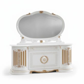 Klassisches Sideboard Kommode Anrichte Spiegel xxl Schrank Italienische