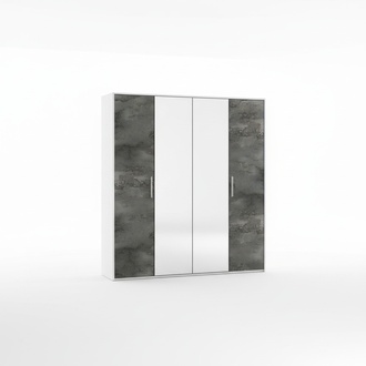 Kleiderschrank 4 Türen Schrank Garderobe Modern Schränke Holz Schlafzimmer Neu
