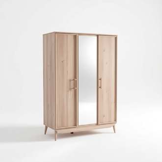 Kleiderschrank Holzschrank braun Schlafzimmer Möbel Garderobe Schrank