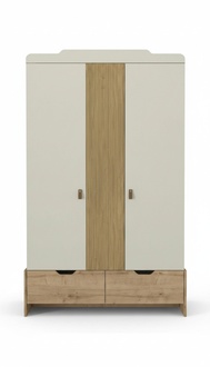 Kleiderschrank Jugendzimmer Schrank Schränke Möbel Weiß Holz Luxus Design Beige
