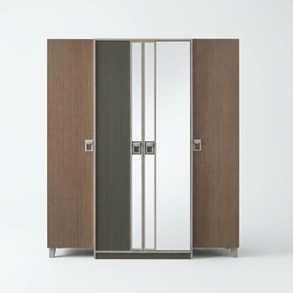Kleiderschrank Kinderschrank Schrank Holz Grau Holzschrank Groß Modern