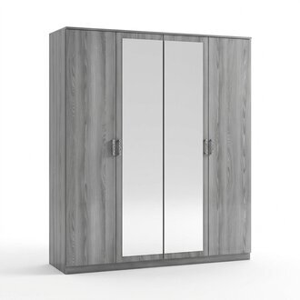 Kleiderschrank Schränke Schrank Schrankwand 4 Türen Holz Möbel Schlafzimmer