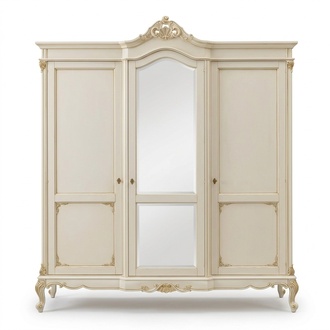 Kleiderschrank Schrank Schlafzimmer Garderobe Massivholz Barock Italienische Möbel neu