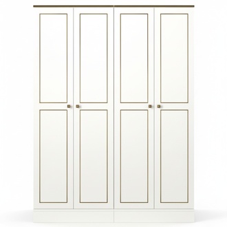 Kleiderschrank Schrank Wandschrank Garderobe Schlafzimmer Modern Weiß 140cm