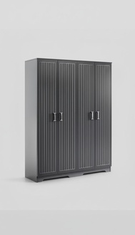 Kleiderschrank Schwarzer Schrank Schränke Schlafzimmer Möbel design