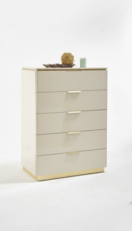 Kommode Beige Holz Luxus Hochschrank Konsolen Schränke Möbel Sideboard Schrank