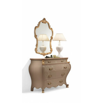Kommode Spiegel Gruppe Holzdesign Beistellschrank Schrank Möbel Set 2tlg
