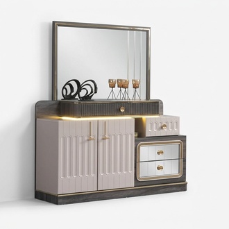 Kommode Spiegel Luxus Konsole Sideboard Design Schlafzimmer Kommoden