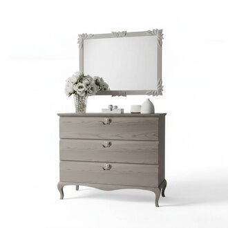 Kommode Spiegel Schrank Luxus Kommoden Regal Konsole Möbel Set 2tlg.
