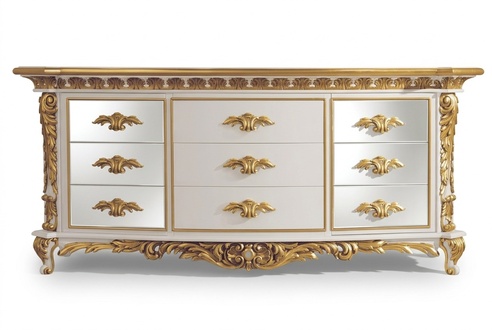 Kommode Wohnzimmer Kommoden Schubladen Holz Schrank Schränke Sideboard Massiv