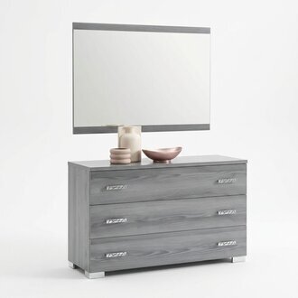 Kommoden Schrank mit Spiegel Design Möbel Luxus Möbel Garderobe 2tlg.