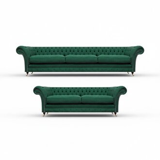 Komplett Möbel Polstermöbel 2x Sofas Couch Wohnzimmer Einrichtung Chesterfield