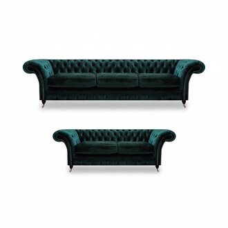 Komplett Möbel Wohnzimmer Sofas 3+2 Sofagarnitur Couchen Chesterfield
