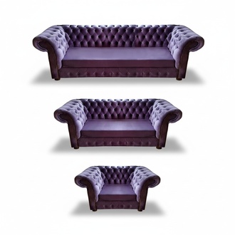 Komplett Set 3tlg Wohnzimmer 2x Sofas Chesterfield Sessel Neu Polstermöbel