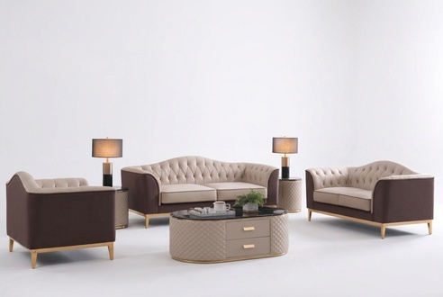 Komplett Set Sofagarnitur 3+2+1 Sitzer Sofa Design Couch Wohnlandschaft