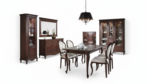 Komplett Wohnzimmer Esszimmer 9 tlg Set Verona Wohngruppe Essgruppe ItalienNeu