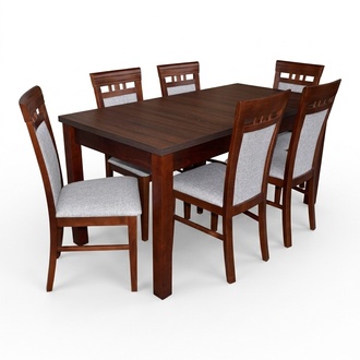 Komplette Esszimmer Garnitur Tisch 6x Stühle Luxus Essgruppe Set Neu