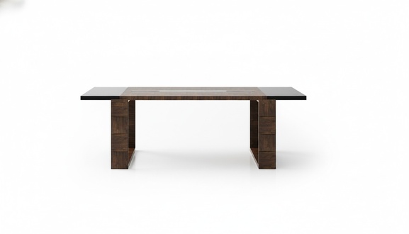Konferenztisch aus Holz in Braun modern eleganter Design