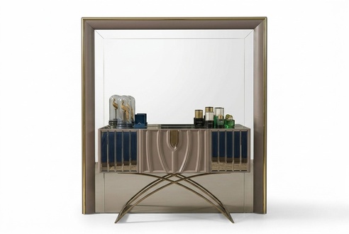 Konsolentisch Frisiertisch Schminktisch Schlafzimmer Modern Holz Braun