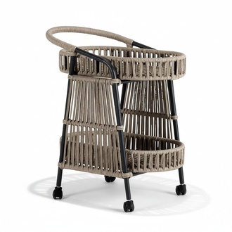 Küchenwagen Rattan Kitchen Furniture Rolling Table Rattan Serving Trolley