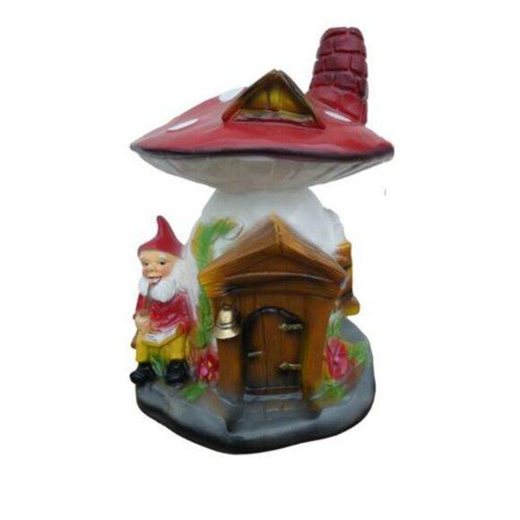 Skulptur Pilz Haus Statue Garten Figuren 75cm Statuen Skulpturen Figur