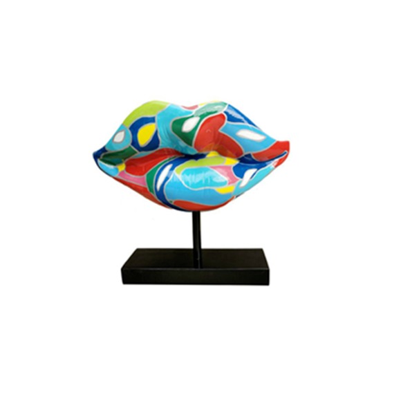 Abstrakt Lippen Design Figur Statue Skulptur Deko Statuen Dekoration