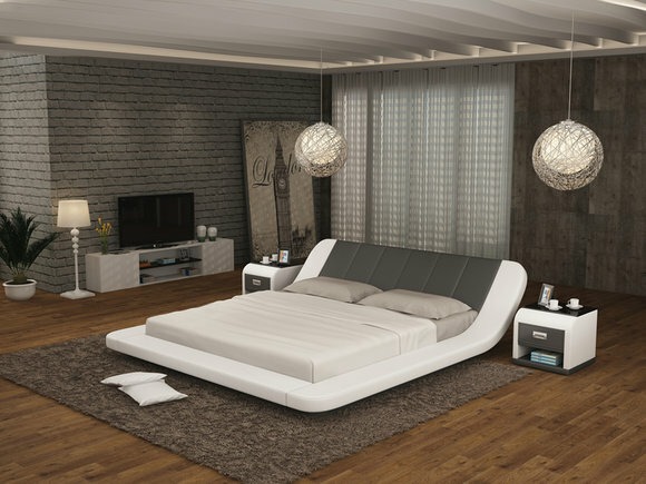 Wasserbett Hotel Doppel Bett Betten Komplett Lederbett Polsterbett Wasser LB8826