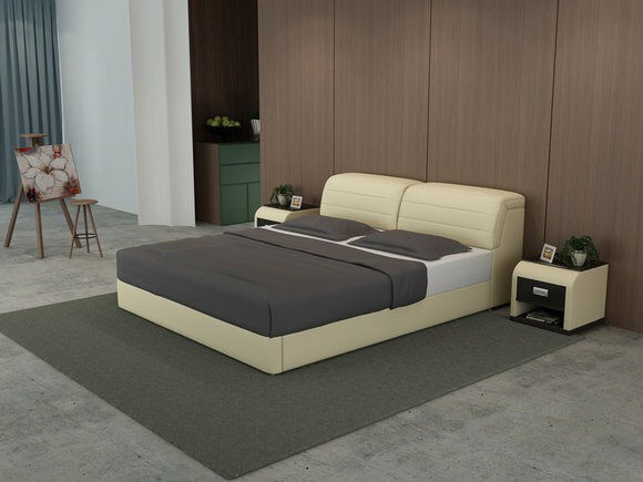 Wasserbett Hotel Doppel Bett Betten Komplett Lederbett Polsterbett WasserLB8827