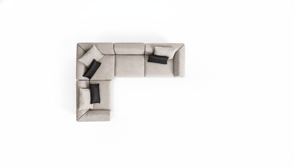 L-förmiges Sofa Beige Eckcouch Wohnzimmermöbel Polstersofa Textil Neu