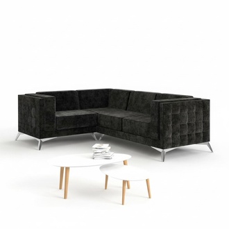 L-Form Couch Wohnlandschaft Ecksofa Garnitur Modern Design Sofa textil Stoff neu