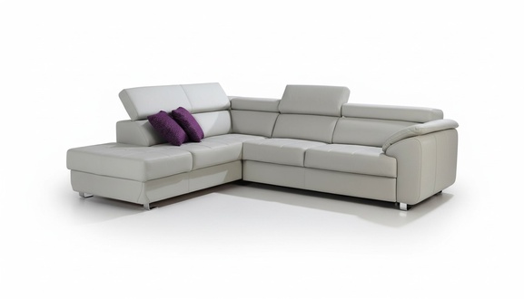 L-Form Leder Sitz Garnitur Designer Wohnlandschaft Ecksofa Couch Sofa