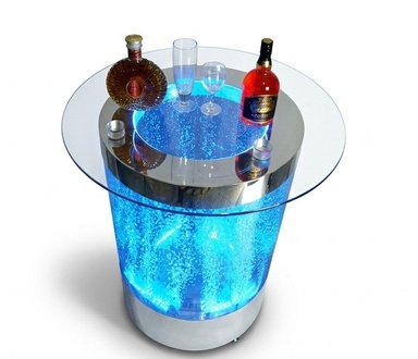 Tisch Led Bar Wasser Wand Bar Theke Regal Möbel Beleuchtete Couchtisch