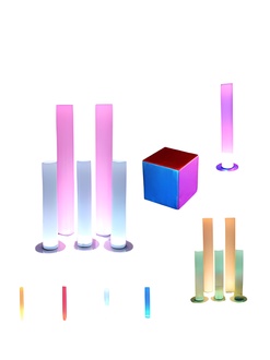 LED Cube Kinderspielzeug Lernwürfel Farblernender Leuchtwürfel Dekoratio