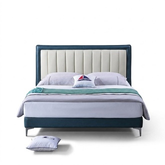 Leder Bett Polster Design Luxus Doppel Hotel Ehe Betten Deko Holz Schlaf