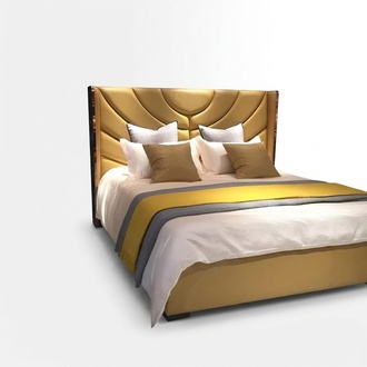 Leder Bett Polster Design Luxus Doppel Hotel Betten Holz Schlaf Zimmer