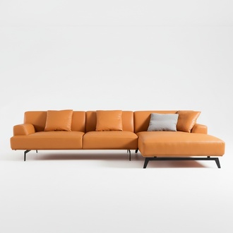 Leder Couch Wohnlandschaft Eck Garnitur Design Modern Sofa Deko L-Form