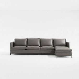 Leder Eck Garnitur Sofa Couch Zimmer Sitz Landschaft L Form Luxus