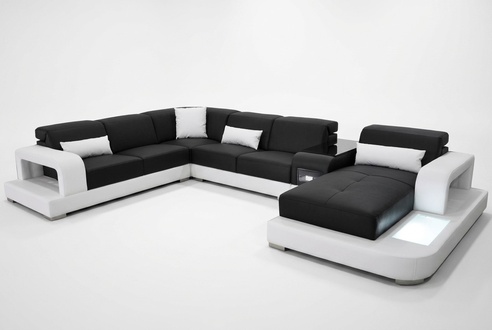 Leder Eck Sofa Eck Wohnlandschaft Garnitur Design Deko Modern Couch Sofas