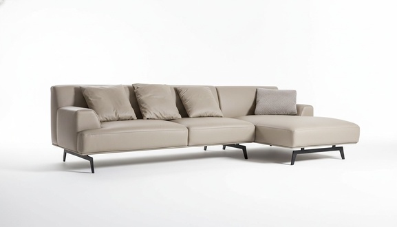 Leder Garnitur Italien Sofa Eck Couch Sitz Landschaft L Form Luxus Wohn