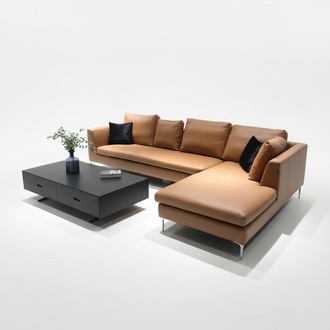 Leder Sofa Couch Polster Eck Sitz Garnitur Wohn Zimmer Landschaft