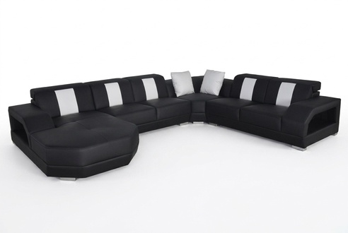 Leder Sofa Couch Wohnlandschaft Eck Garnitur Design Modern Couch