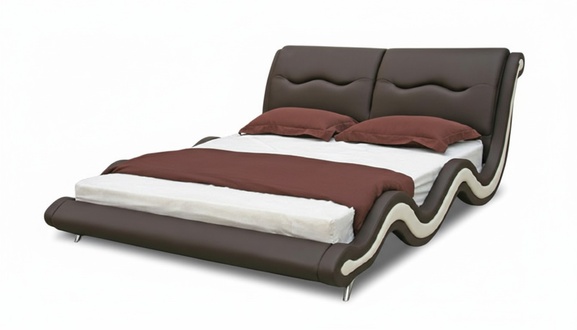 Polsterbett Bettten Bett Polster Ehe Leder Textil Designer Doppel XXL Big Louis