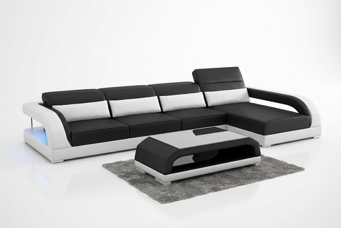 Lederpolster Design Ecksofa Eckcouch Couch Sofa L Form Wohnzimmer