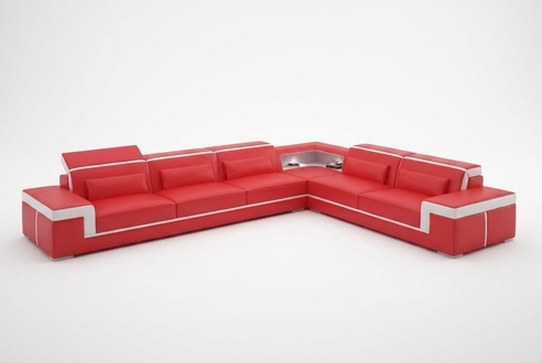Lederpolster Design Ecksofa Wohnzimmer Eckcouch Couch Sofa L Form