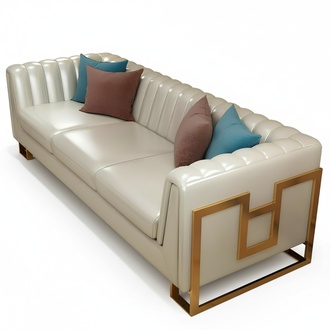 Ledersofa Couch Dreisitzer Garnitur Design Modern Sofas Sofa 3 Sitzer