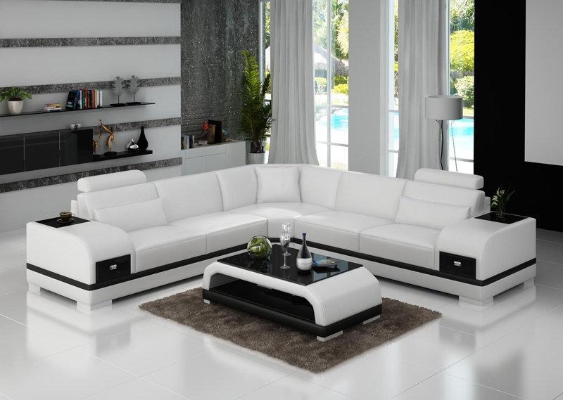 Ledersofa Couch Wohnlandschaft Eck Ecksofa Modern Design Sofa Garnitur