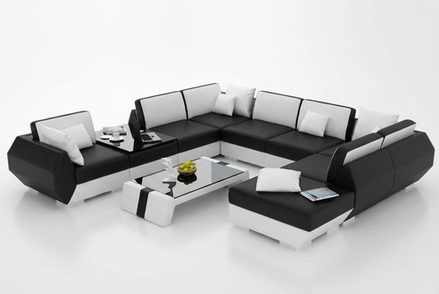 Ledersofa Couch Sofagarnitur Neu Ecksofa Eck Garnitur Dekor Design Modern