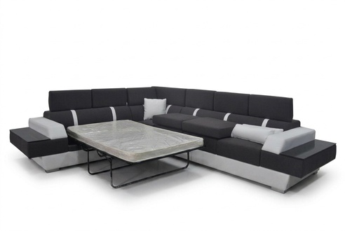 Ledersofa Couch Wohnlandschaft Eck Garnitur Design Deko Modern Sofa L-Form