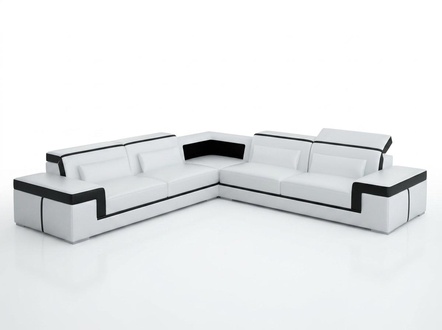 Ledersofa Couch Wohnlandschaft Ecksofa Sofa Eck Garnitur Design Modern