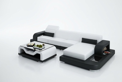 Sofa Ledersofa Couch Wohnlandschaft Ecksofa Eck Modern Garnitur Design
